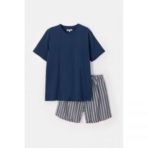 Herenpyjama, korte mouwen 891 donkerblauw