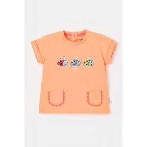 Baby meisjespyjama, korte mouw 519 oranje