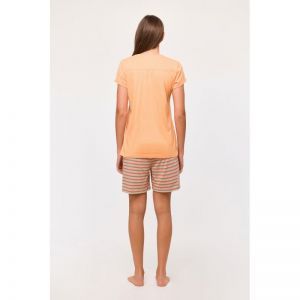 Damespyjama, korte mouwen 519 oranje