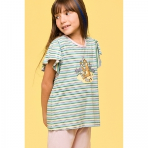 Meisjespyjama, korte mouwen 929 multicolor