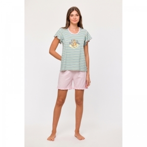 Damespyjama, korte mouwen 929 multicolor