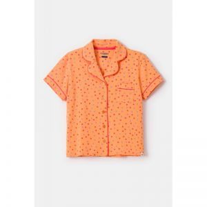 Meisjespyjama korte mouwen 913 oranje boll