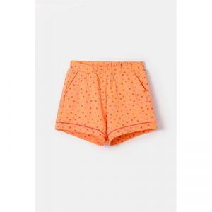 Meisjespyjama korte mouwen 913 oranje boll