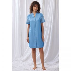 Kleedje, korte mouwen 866 jeanslook