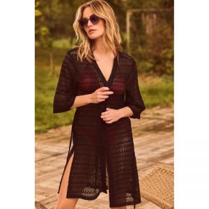 Strand kimono 199 zwart