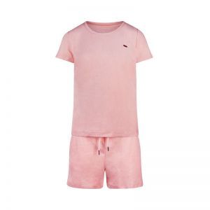 Women velours short set Light pink