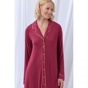 Slaapkleedje, doorknoop 482 wijnrood