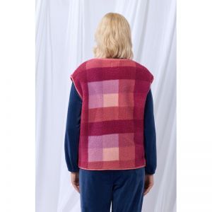 Dames bodywarmer 986 teddy ruit