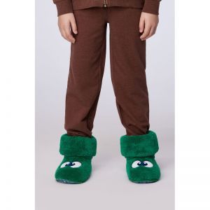Pantoffels met oogjes 792 donkergroen