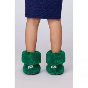 Pantoffels met oogjes 792 donkergroen