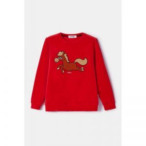 Meisjespyjama in velours 489 rood