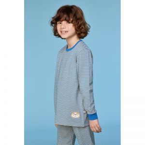 Jongenspyjama, lange mouwen 925 blauw-gele