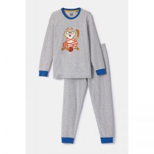 Jongenspyjama lange mouwen 142 grijs mélan