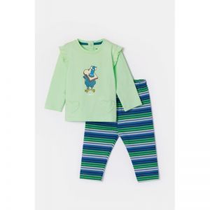 Baby meisjespyjama, lange mouw 760 groen