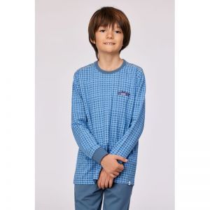 Jongenspyjama, lange mouwen 926 blauwe ruit