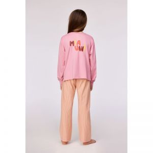 Meisjespyjama lange mouwen 404 roze