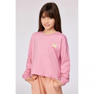 Meisjespyjama lange mouwen 404 roze
