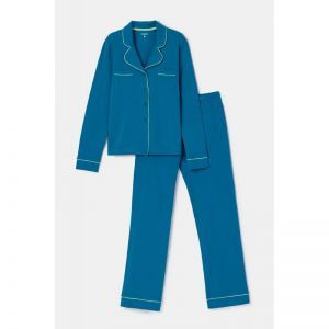 Damespyjama, lange mouwen 795 groenblauw