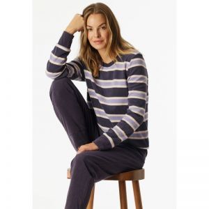 Damespyjama in badstof 824 indigo