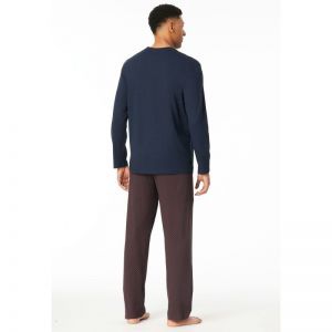 Herenpyjama lange mouwen 531 rotbraun
