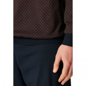 Herenpyjama lange mouwen 531 rotbraun