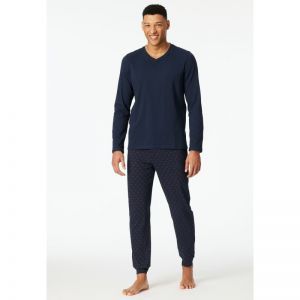 Herenpyjama, lange mouwen 516 burgund