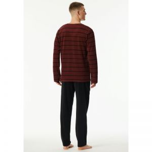 Herenpyjama in badstof 516 burgund