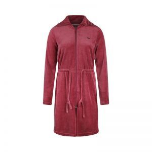 Women velours bathrobe cassis
