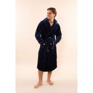 Unisex long bathrobe Navy