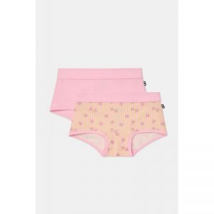 Meisjes slip, shorty 2-pack 011 roze + vlin