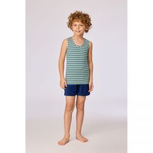 Jongens singlet 908 groen-blauw
