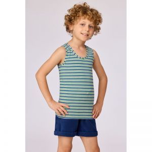 Jongens singlet 908 groen-blauw