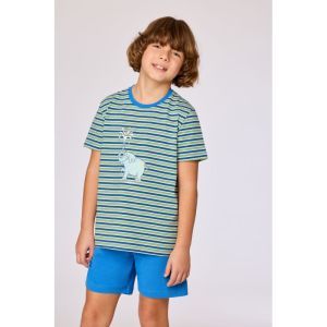 Jongenspyjama met korte mouwen 908 groen-blauw