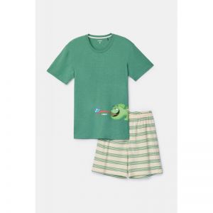 Herenpyjama korte mouwen 742 groen