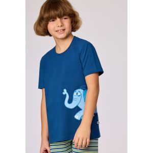 Jongenspyjama korte mouwen 887 donkerblauw