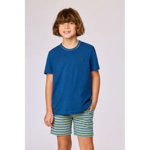 Jongens pyjama korte mouwen 887 donkerblauw