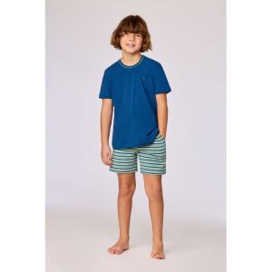 Jongens pyjama korte mouwen 887 donkerblauw