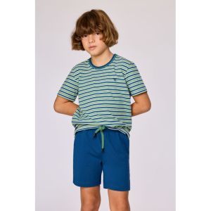 Jongens pyjama korte mouwen 908 groen-blauw