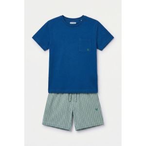 Jongenspyjama korte mouwen 887 donkerblauw