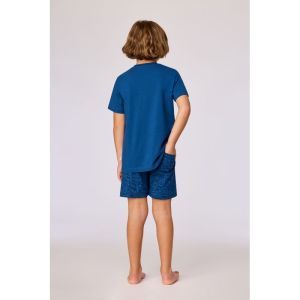 Jongens pyjama korte mouwen 887 donkerblauw