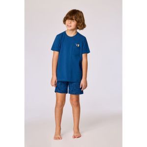 Jongens pyjama korte mouwen 887 donkerblauw