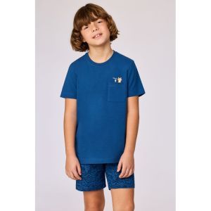 Jongens pyjama korte mouwen 887 donkerblauw