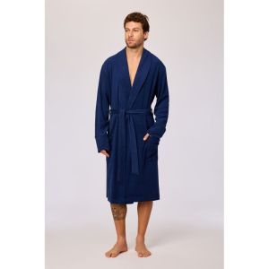Heren badjas 873 donkerblauw