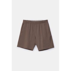 Herenpyjama doorknoop 907 bruin-blauw