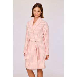 Dames badjas 920 roze streep