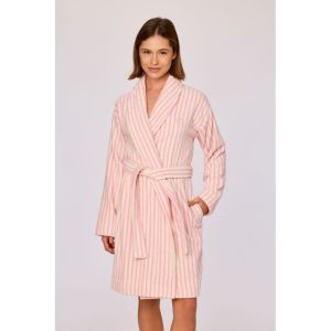 Dames badjas 920 roze streep
