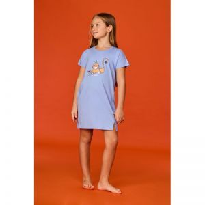 Slaapkleedje, korte mouwen 840 blauw