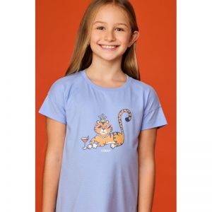 Slaapkleedje, korte mouwen 840 blauw