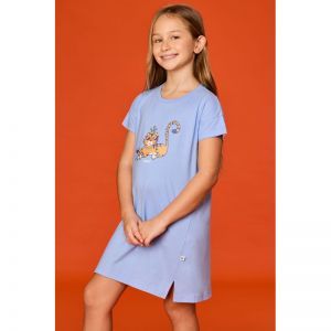 Slaapkleedje, korte mouwen 840 blauw