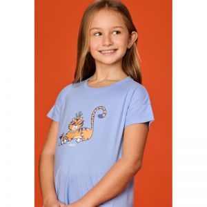 Slaapkleedje, korte mouwen 840 blauw
